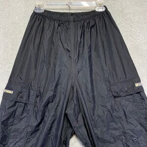 Stearns DryWear Pants Sz Medium Black Waterproof Breathable Nylon Cargo Ripstop